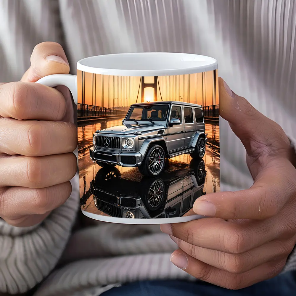 Mercedes G Wagen Silver Bridge Sunset – Mugs