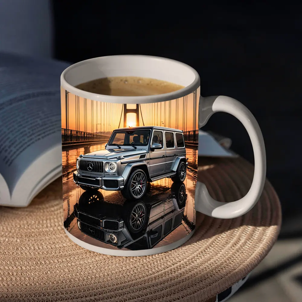 Mercedes G Wagen Silver Bridge Sunset – Mugs