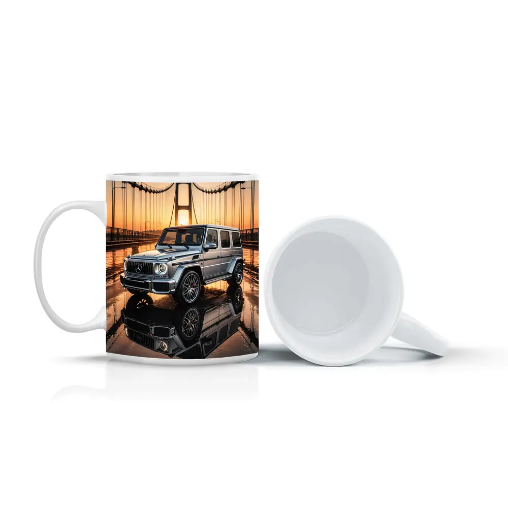 Mercedes G Wagen Silver Bridge Sunset – Mugs