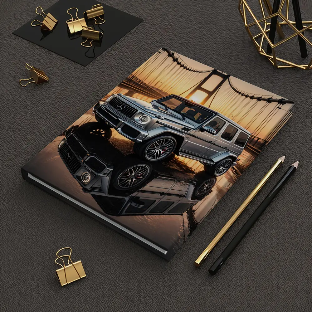 Mercedes G Wagen Silver Bridge Sunset – Notebooks