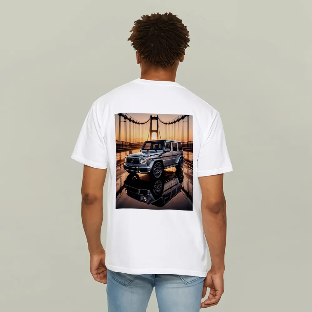 Mercedes G Wagen Silver Bridge Sunset – T-Shirts