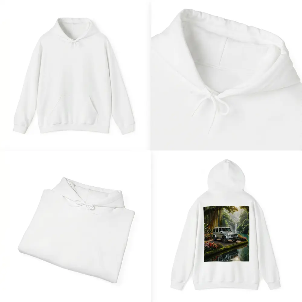 Mercedes G Wagon Tropical Waterfall Garden – Hoodies