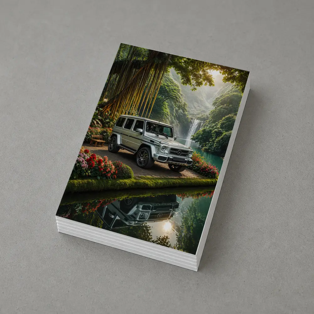 Mercedes G Wagon Tropical Waterfall Garden – Postcards