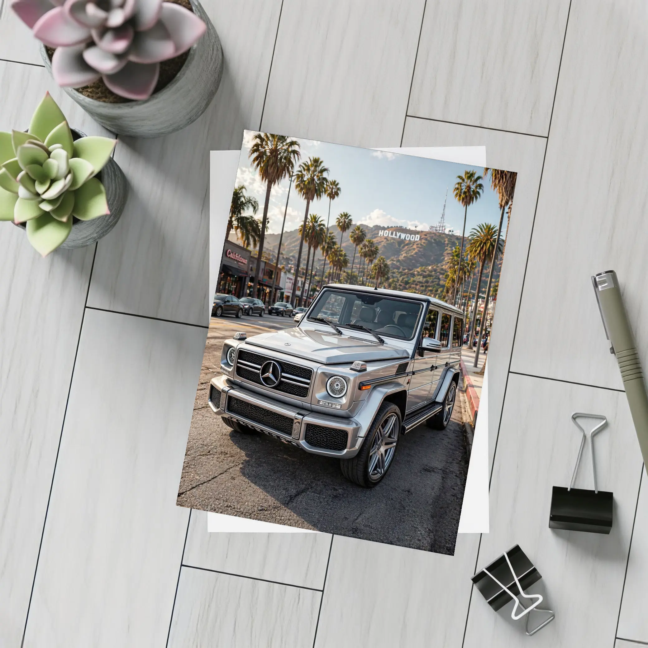 Mercedes G Wagon Hollywood Los Angeles Street – Postcards