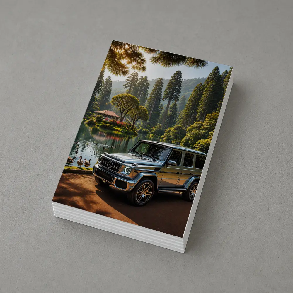 Mercedes G Class By Tranquil Forest Lake – Postcards
