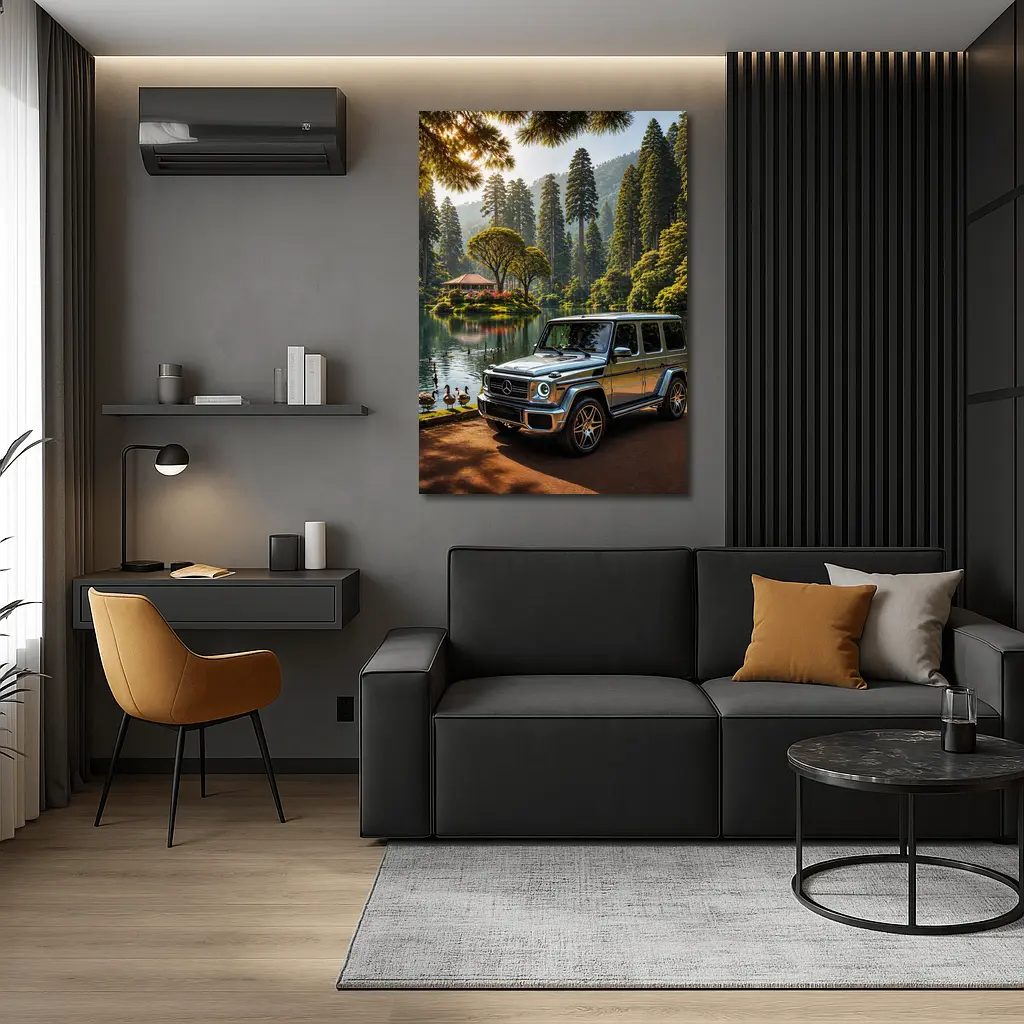Mercedes G Class By Tranquil Forest Lake – Wall Art