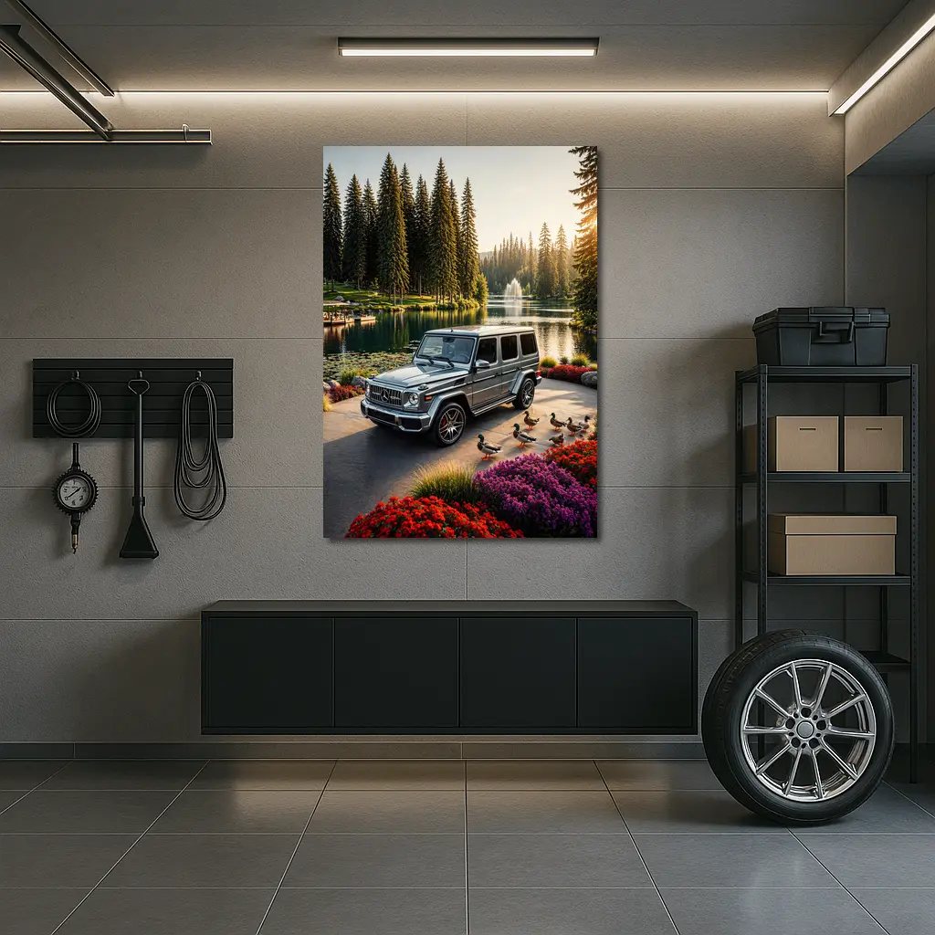Mercedes G Class Silver SUV Lake Forest – Wall Art