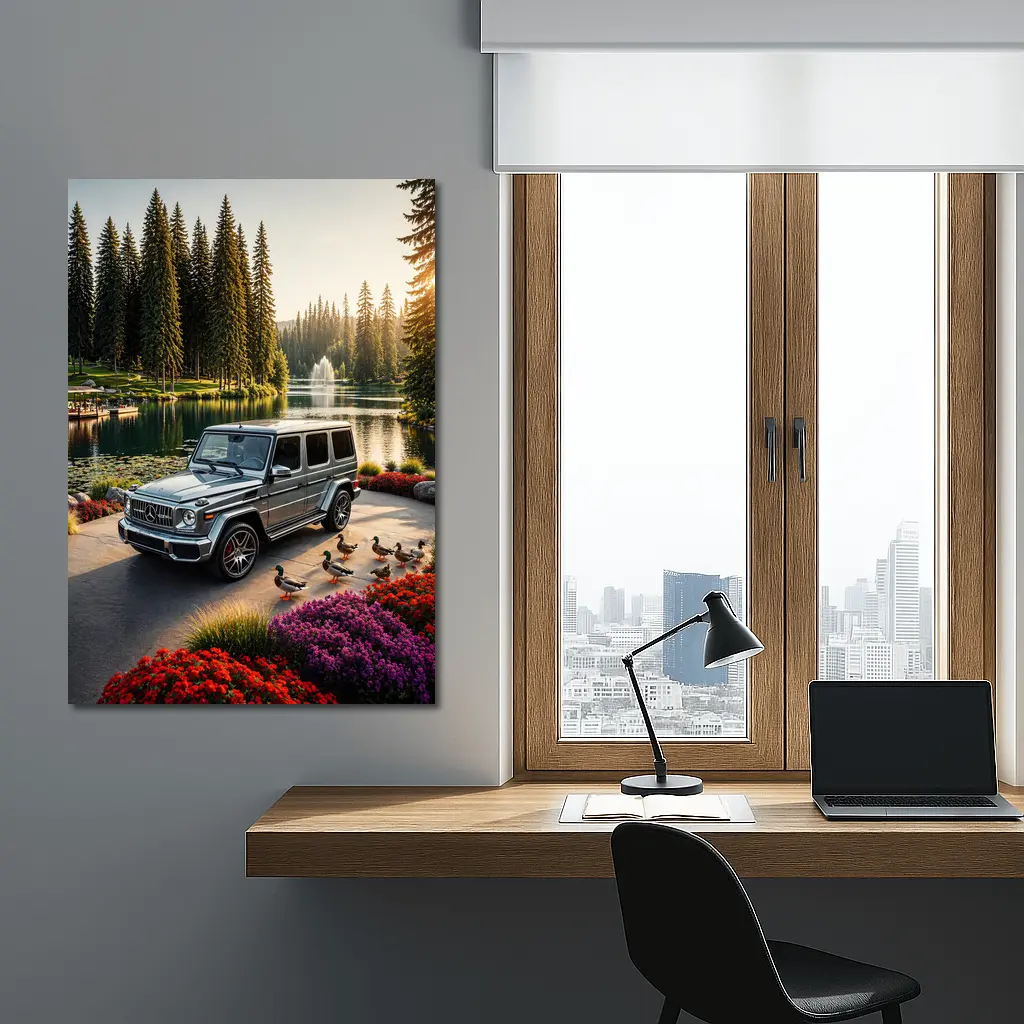 Mercedes G Class Silver SUV Lake Forest – Wall Art