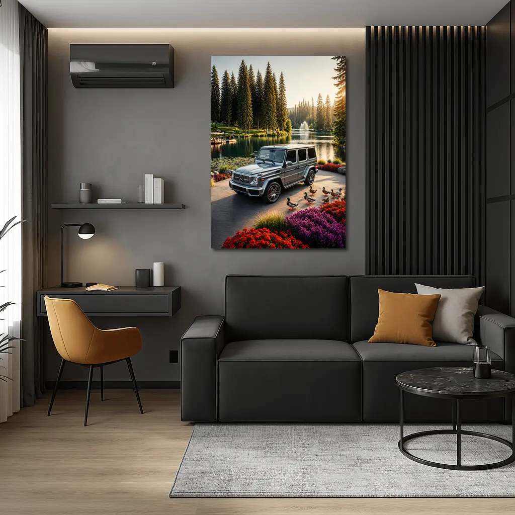 Mercedes G Class Silver SUV Lake Forest – Wall Art