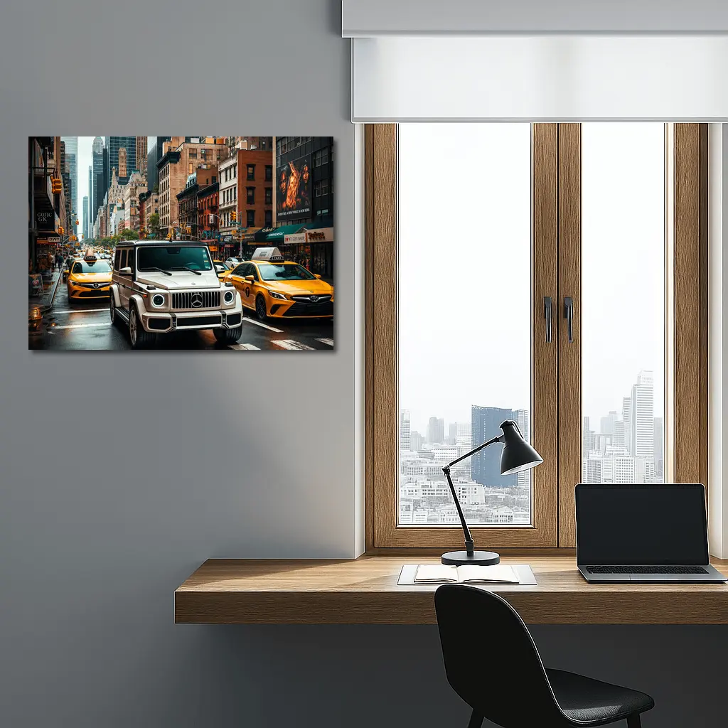 Mercedes G Wagon Cruising New York Streets – Wall Art
