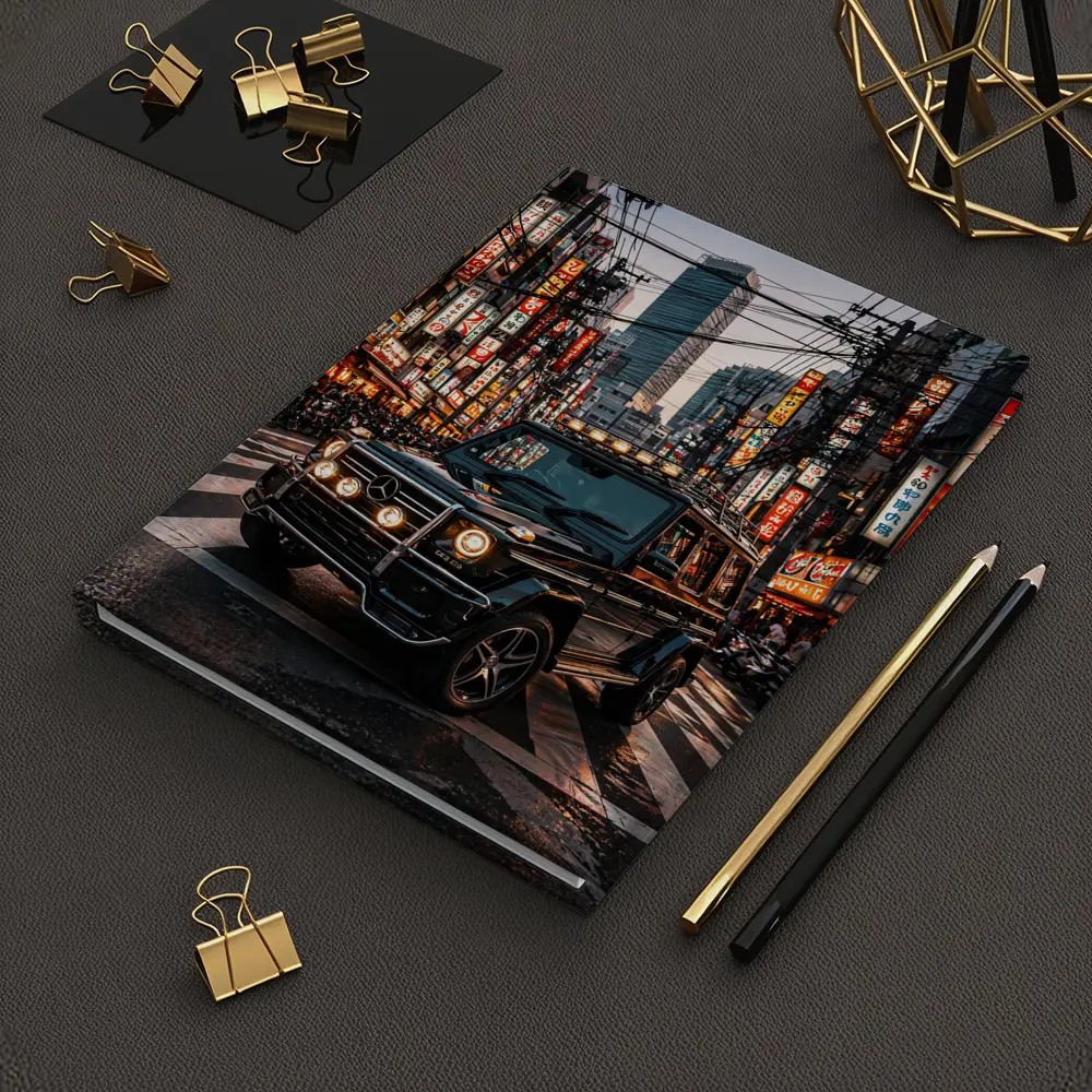 Mercedes G Wagon Tokyo Japan Night Street – Notebooks