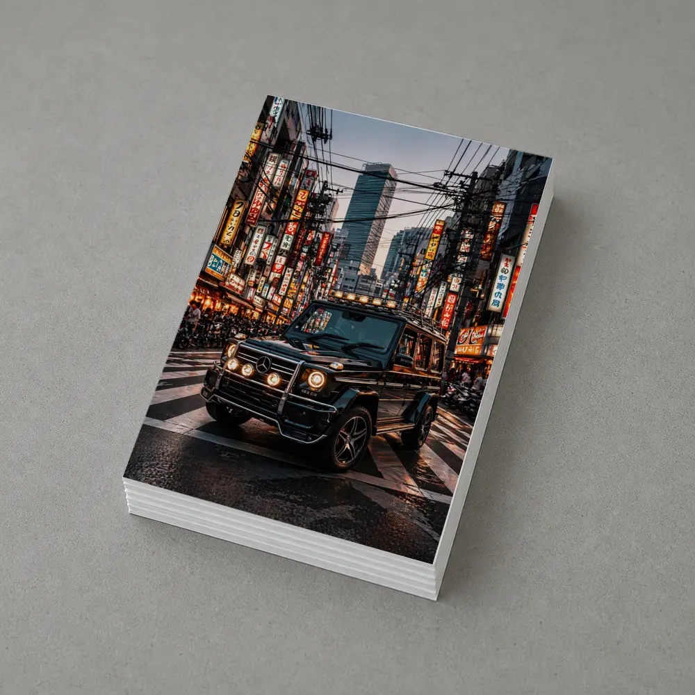 Mercedes G Wagon Tokyo Japan Night Street – Postcards