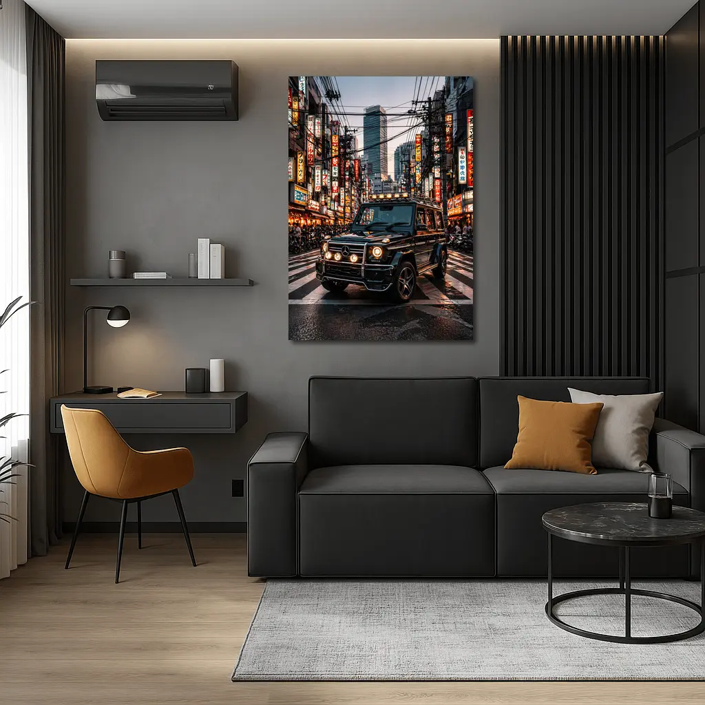 Mercedes G Wagon Tokyo Japan Night Street – Wall Art