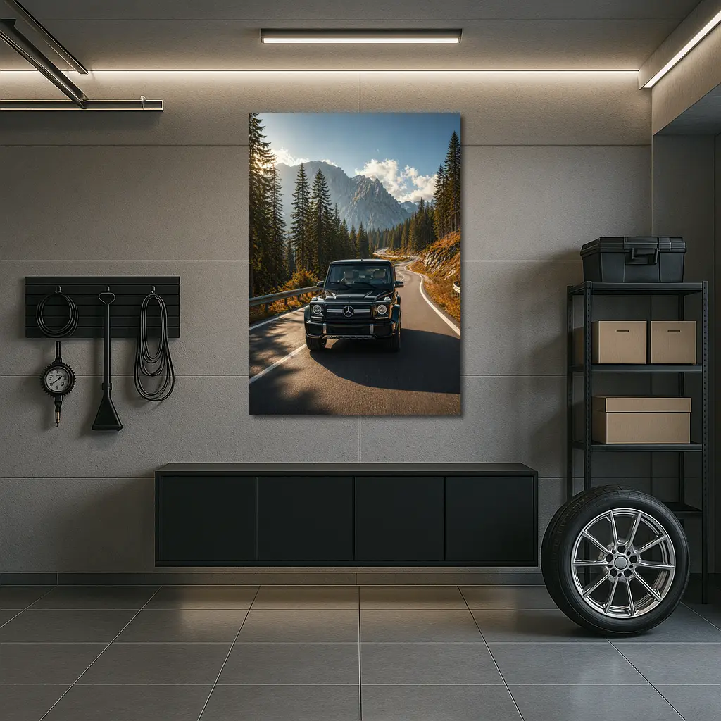 Mercedes G Wagen Black Mountain Road Drive – Wall Art