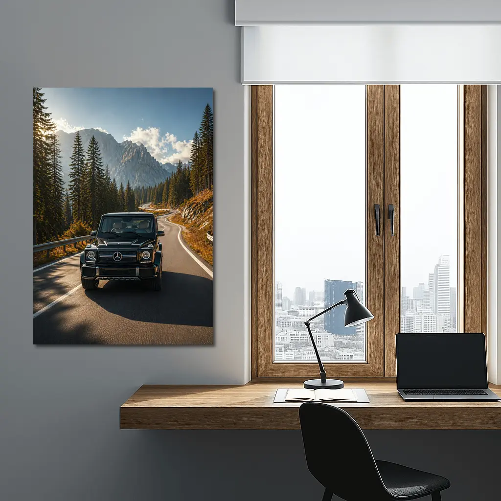 Mercedes G Wagen Black Mountain Road Drive – Wall Art