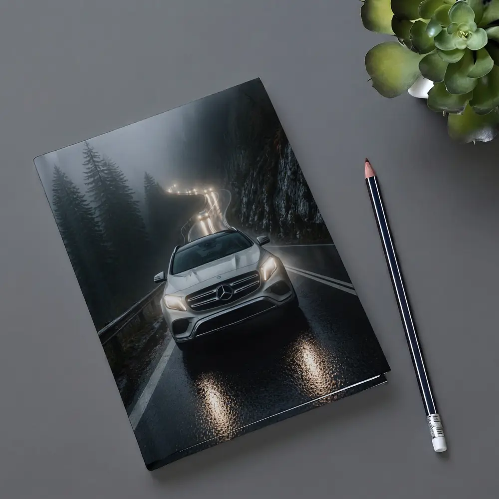 Mercedes GLA On Foggy Mountain Road – Notebooks