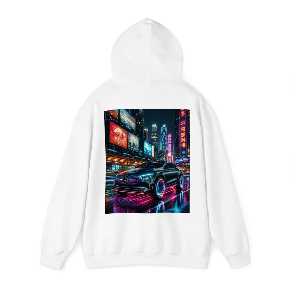 Mercedes Benz GLA Neon Cyberpunk City Night – Hoodies
