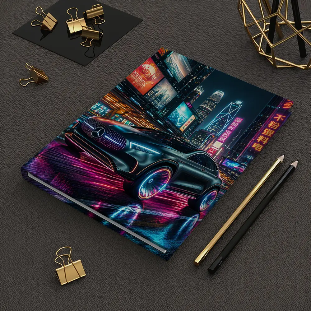Mercedes Benz GLA Neon Cyberpunk City Night – Notebooks