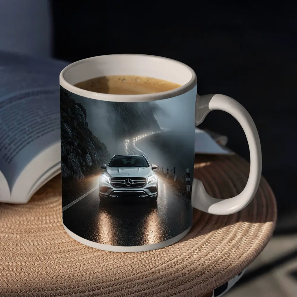 Mercedes GLE Foggy Mountain Road Night Drive – Mugs