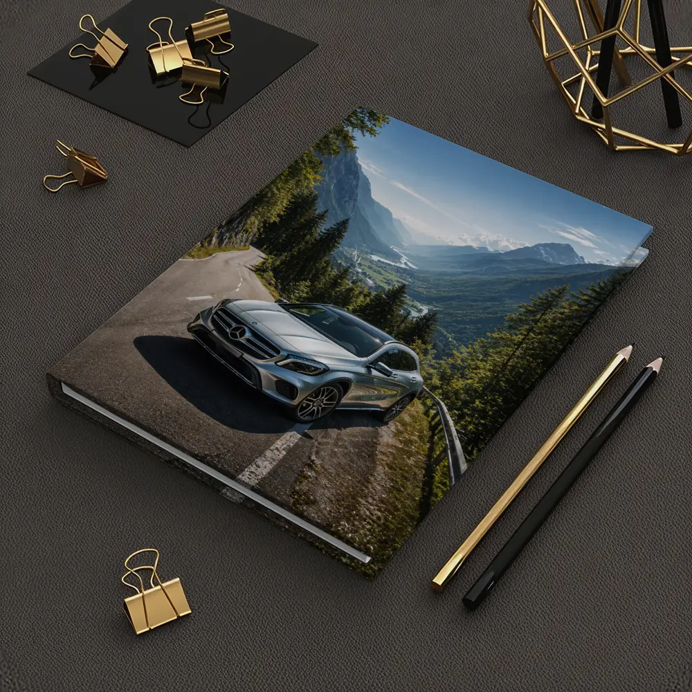 Mercedes Benz GLA On Mountain Alpine Road – Notebooks