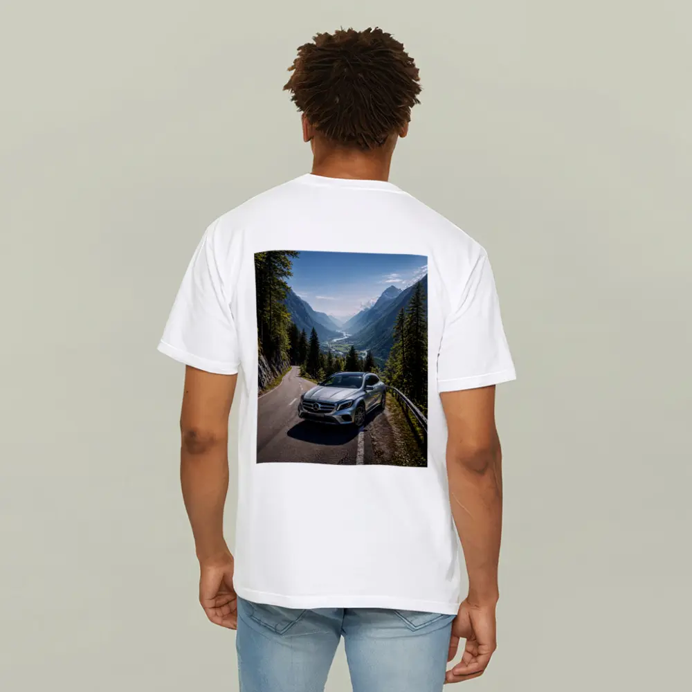 Mercedes Benz GLA On Mountain Alpine Road – T-Shirts