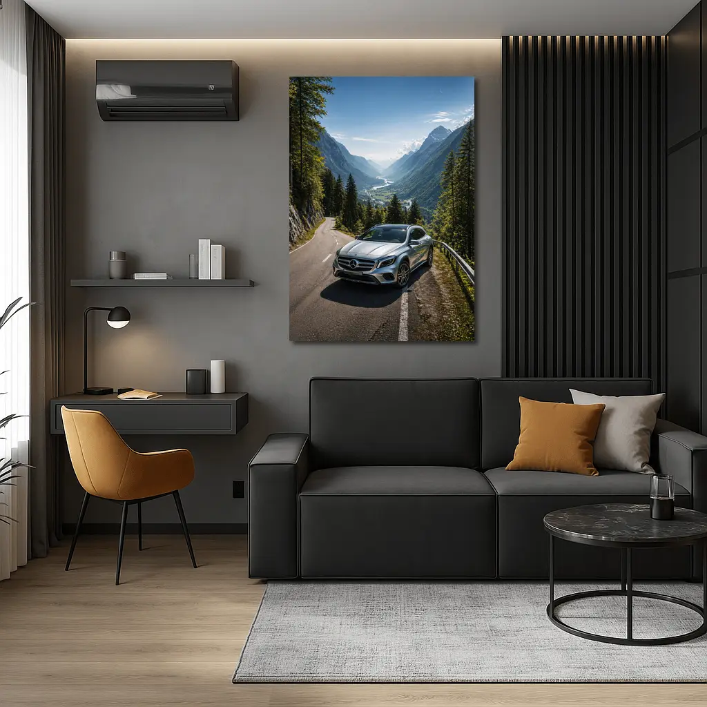 Mercedes Benz GLA On Mountain Alpine Road – Wall Art