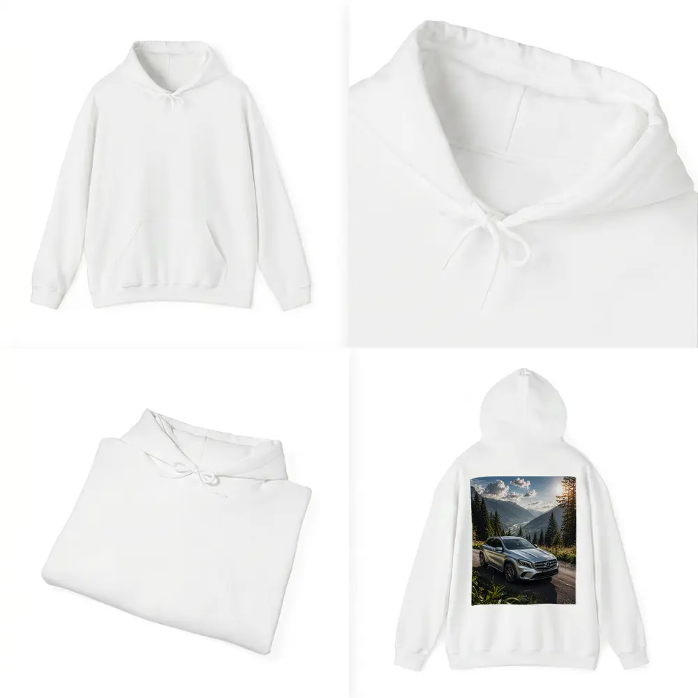 Mercedes Benz GLA Silver Mountain Road Scene – Hoodies