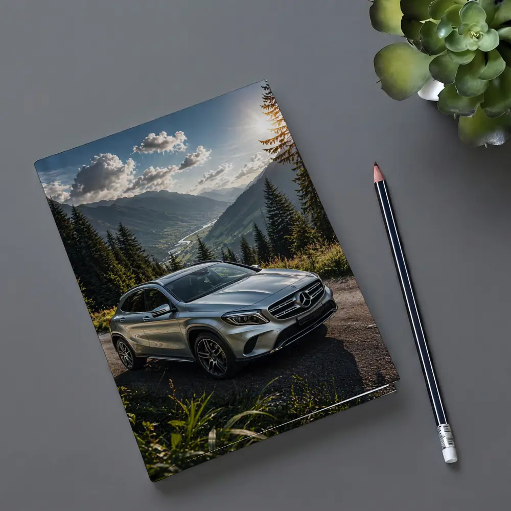 Mercedes Benz GLA Silver Mountain Road Scene – Notebooks