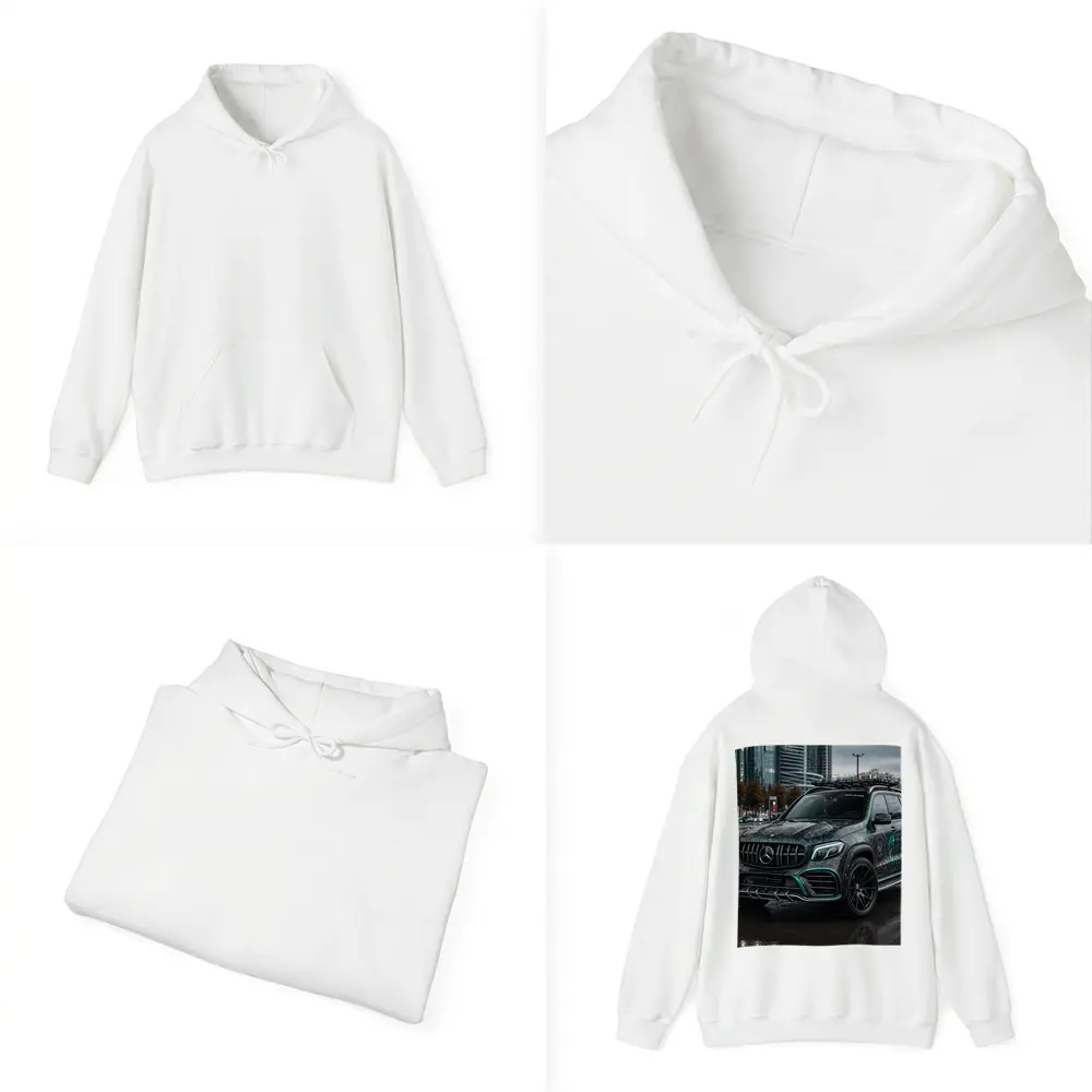 Mercedes GLB Custom Wrap Rainy City Street – Hoodies