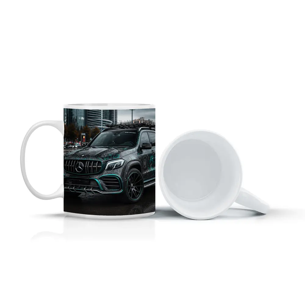 Mercedes GLB Custom Wrap Rainy City Street – Mugs