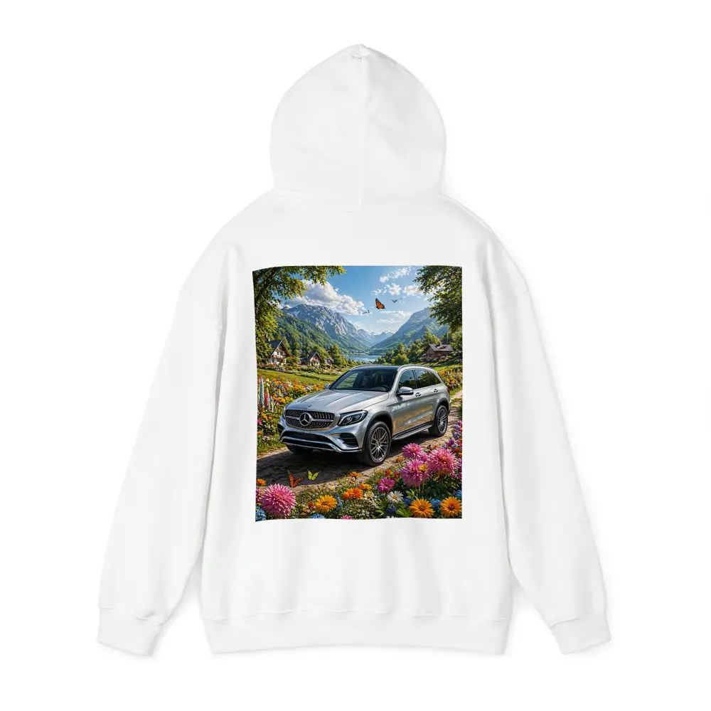 Mercedes Benz GLC Silver Mountain Floral Scene – Hoodies