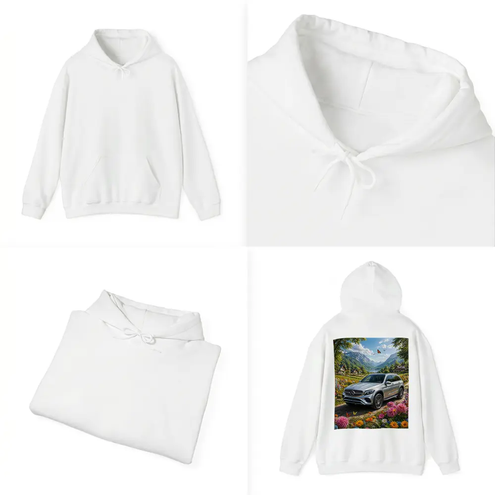 Mercedes Benz GLC Silver Mountain Floral Scene – Hoodies
