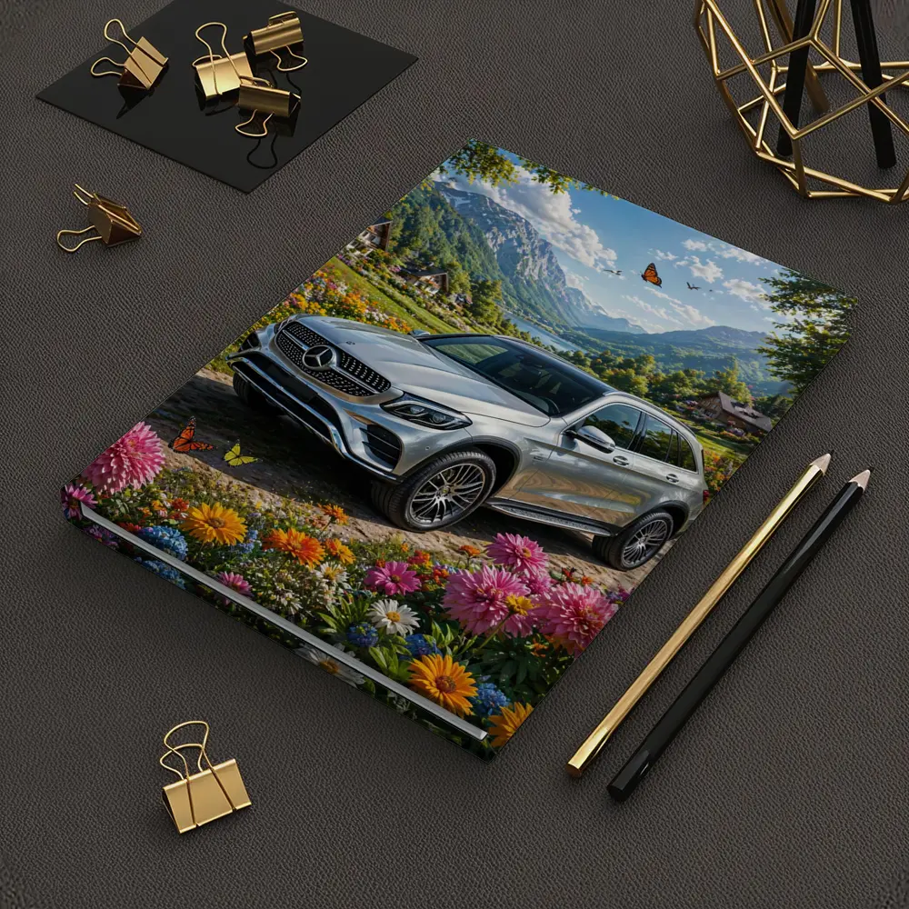 Mercedes Benz GLC Silver Mountain Floral Scene – Notebooks
