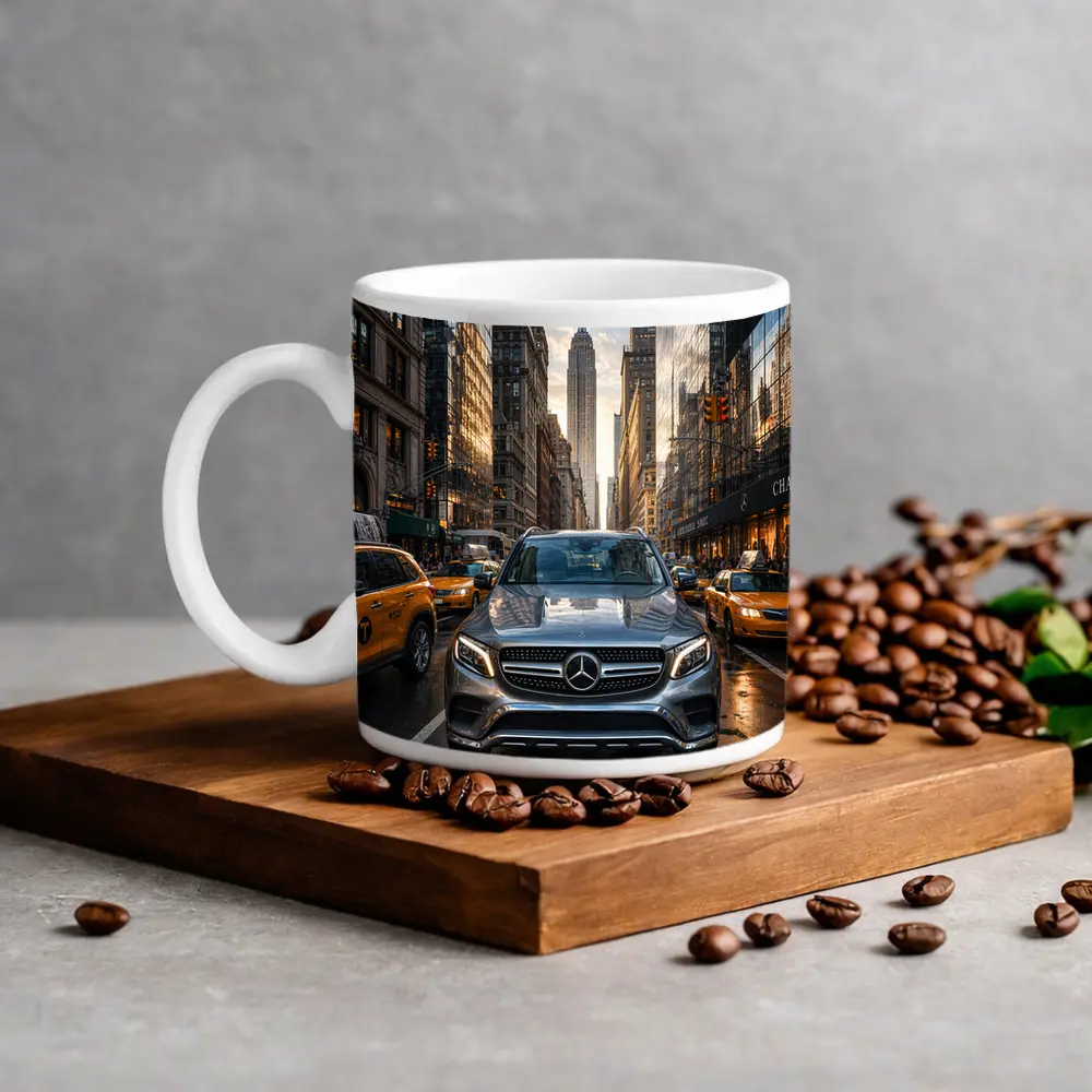 Mercedes GLC SUV New York City Street – Mugs