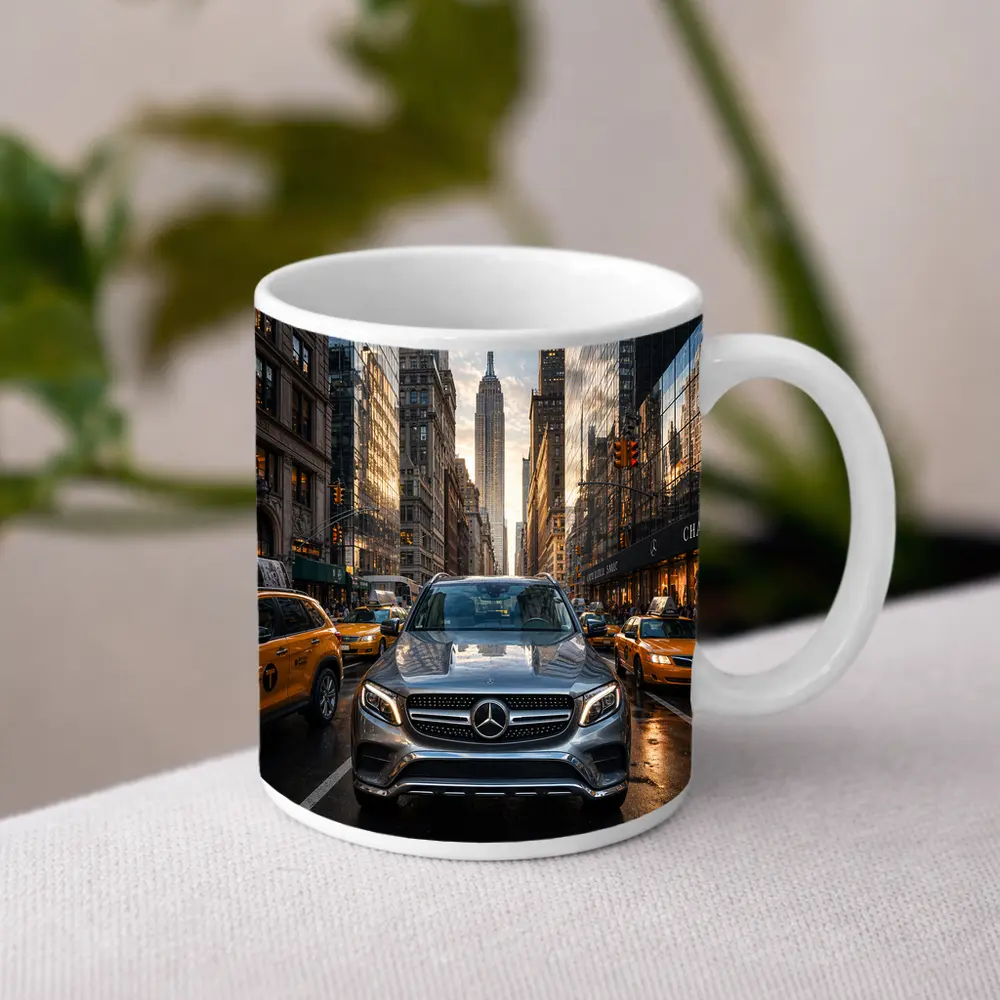 Mercedes GLC SUV New York City Street – Mugs