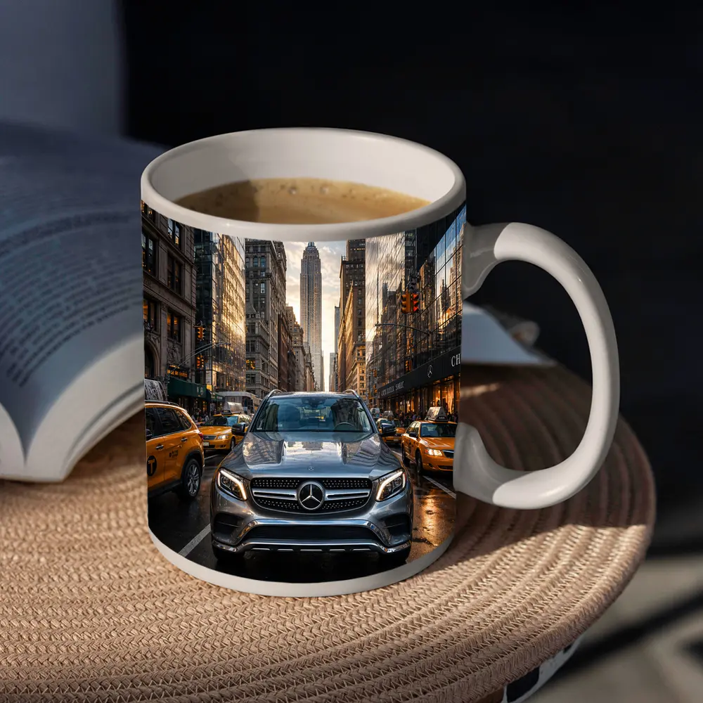 Mercedes GLC SUV New York City Street – Mugs