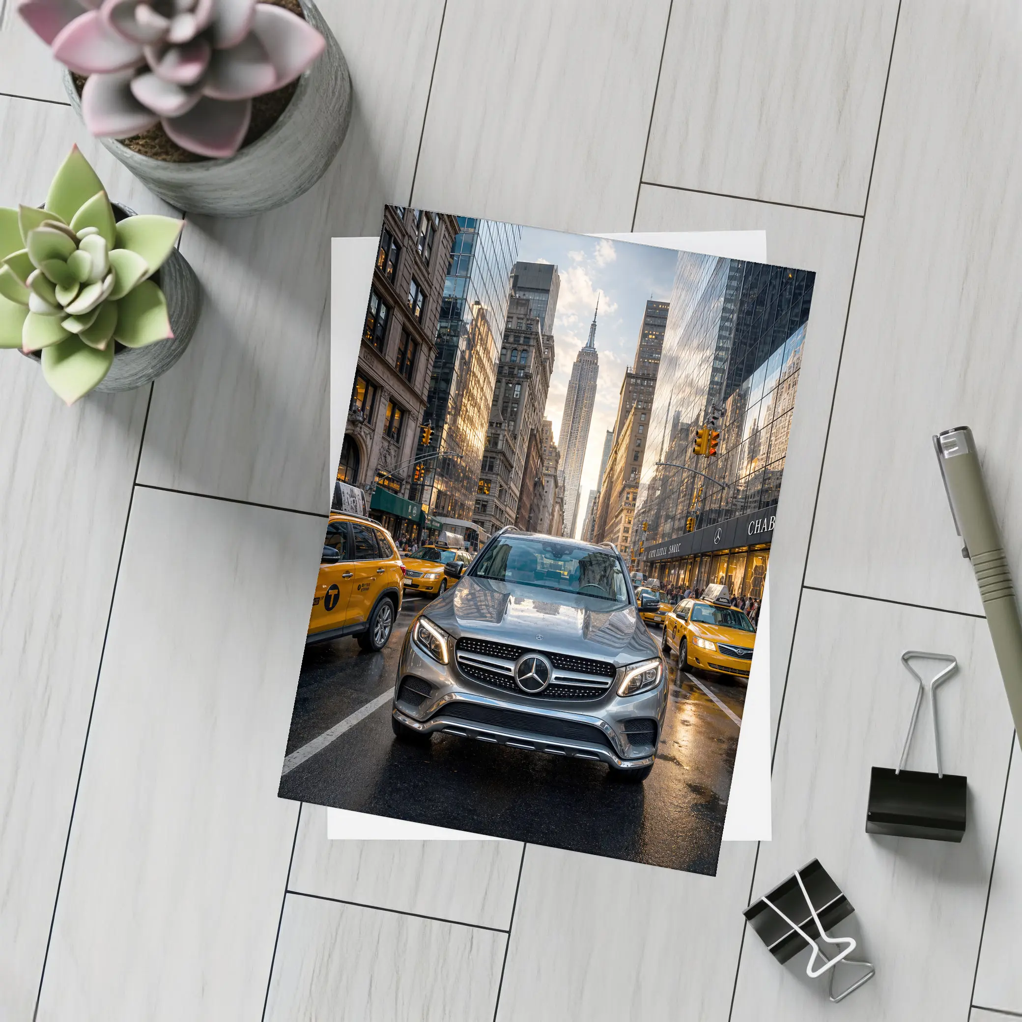 Mercedes GLC SUV New York City Street – Postcards