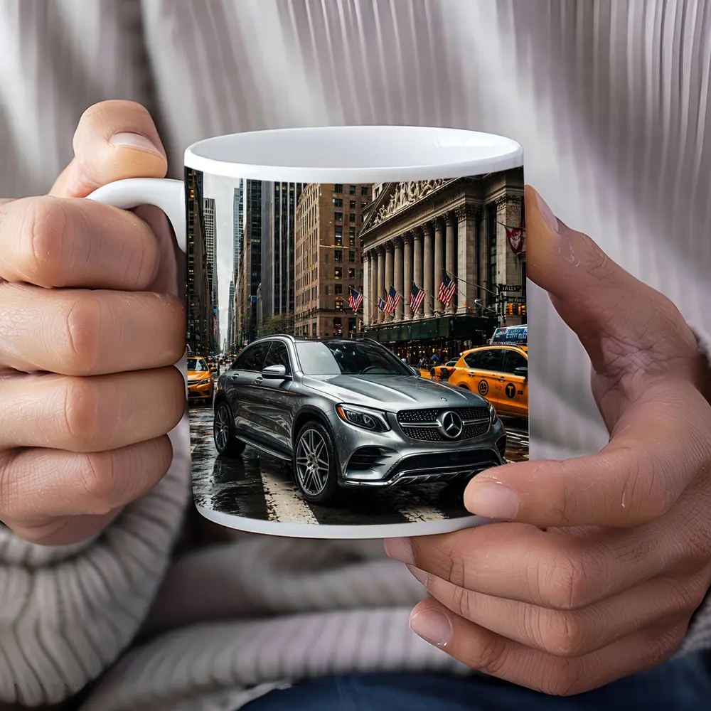 Mercedes Benz GLC Rainy New York Street – Mugs