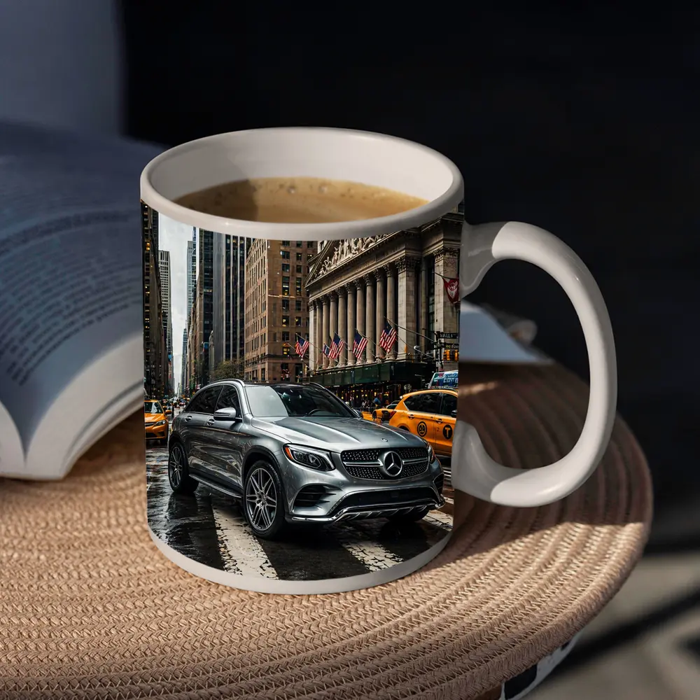 Mercedes Benz GLC Rainy New York Street – Mugs