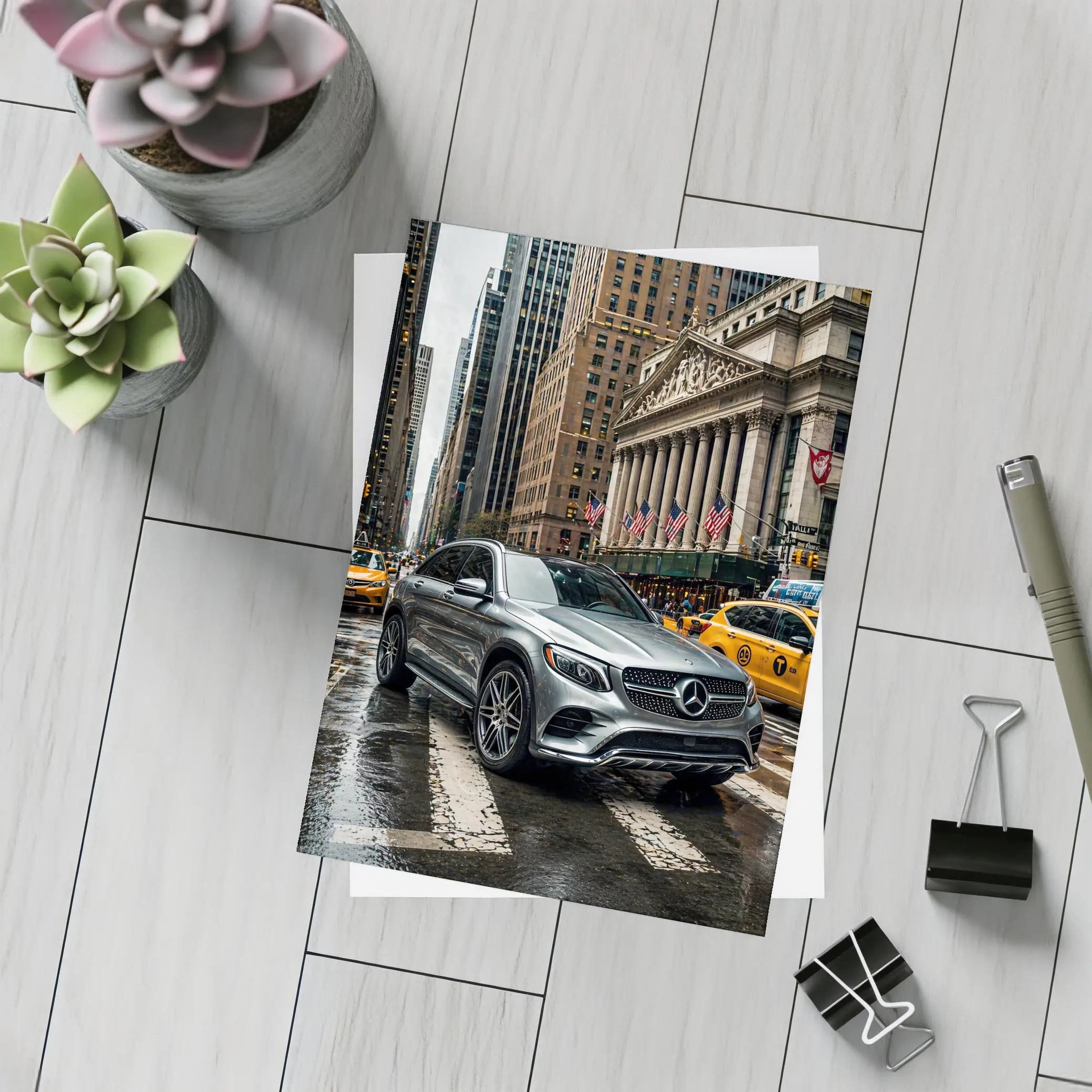 Mercedes Benz GLC Rainy New York Street – Postcards