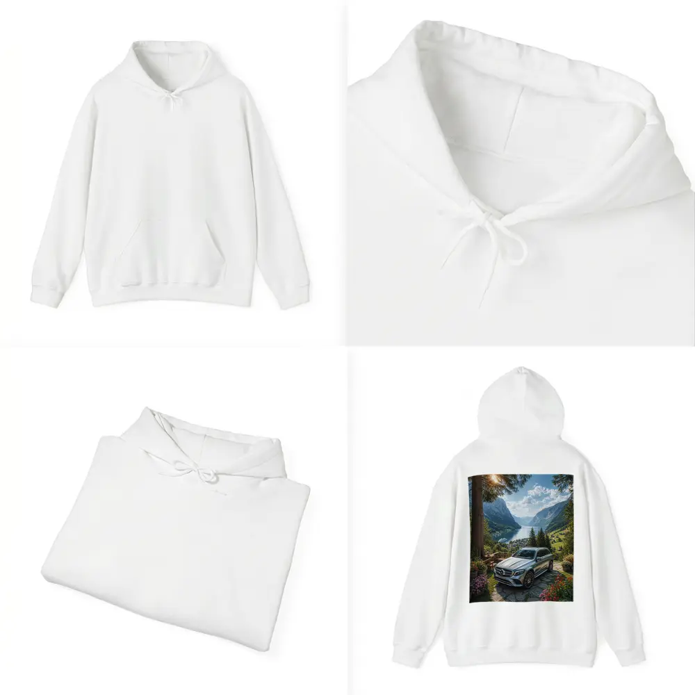 Mercedes GLC Silver SUV Alpine Valley View – Hoodies