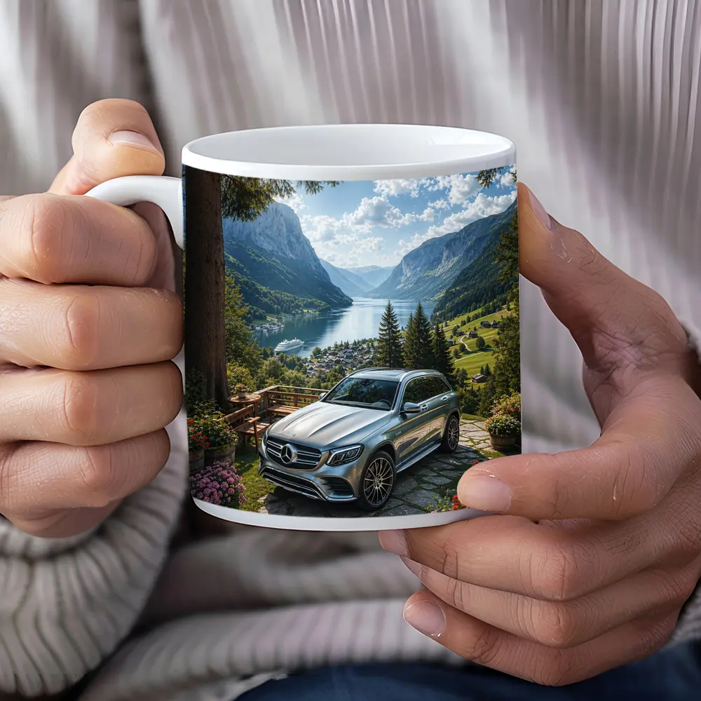 Mercedes GLC Silver SUV Alpine Valley View – Mugs