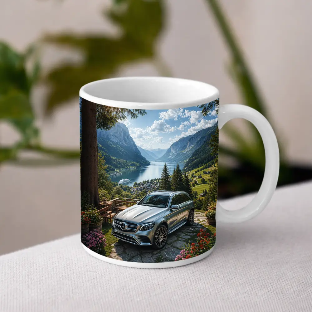 Mercedes GLC Silver SUV Alpine Valley View – Mugs