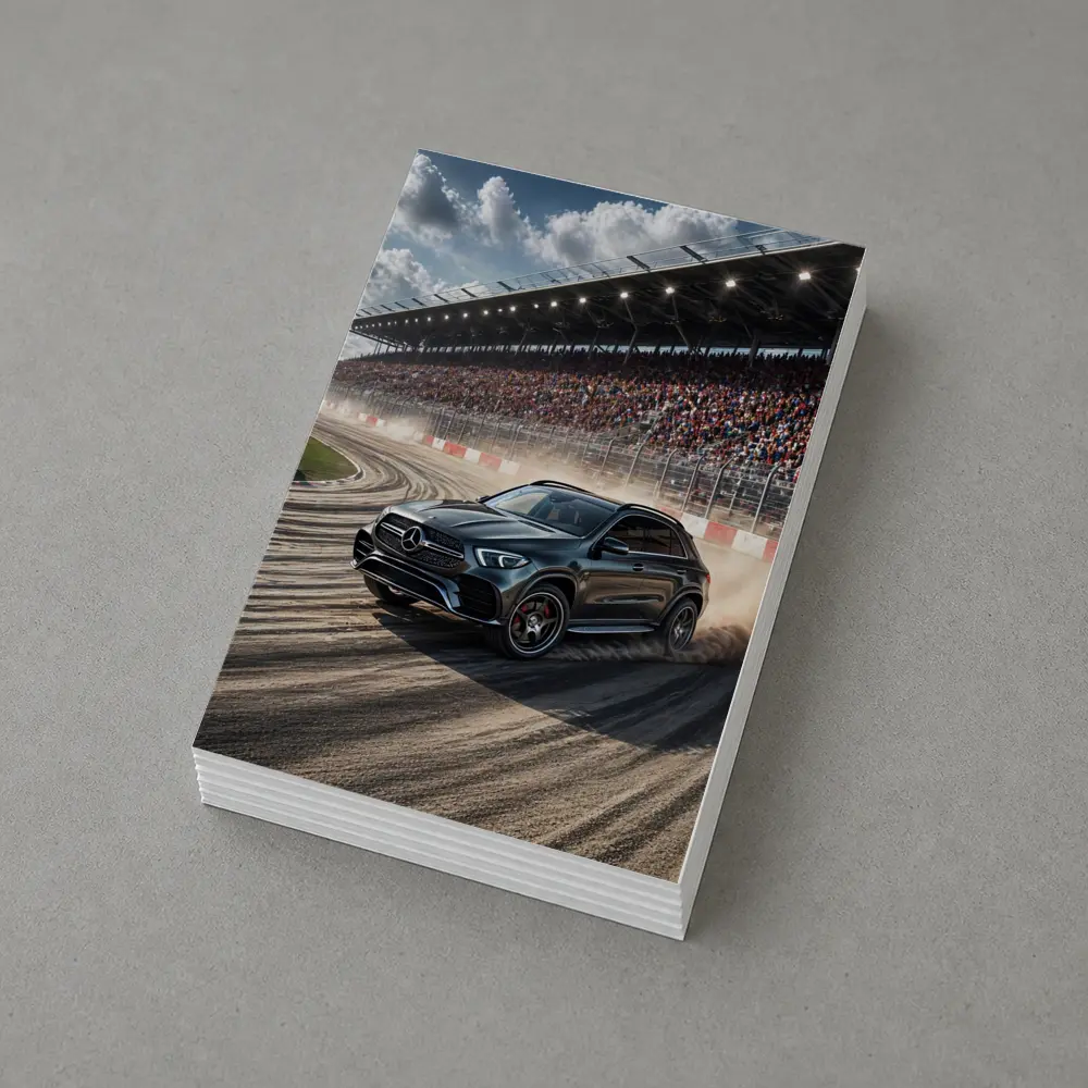 Mercedes Benz GLE Drifting Race Track Crowd – Postcards