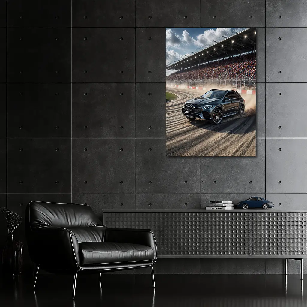 Mercedes Benz GLE Drifting Race Track Crowd – Wall Art