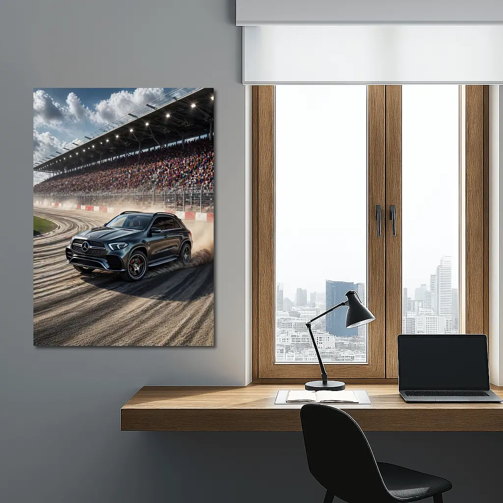 Mercedes Benz GLE Drifting Race Track Crowd – Wall Art