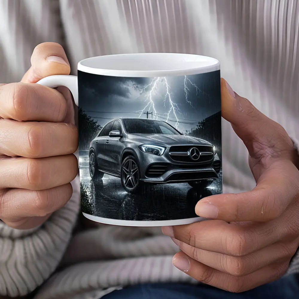Mercedes Benz GLE Storm Lightning Rain – Mugs