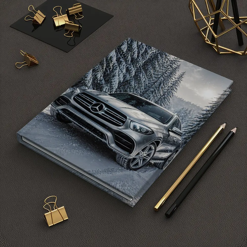 Mercedes Benz GLE SUV Snowy Forest Road – Notebooks