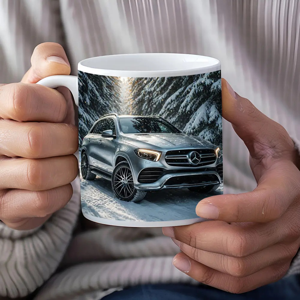 Mercedes Benz GLE Silver Snow Forest – Mugs