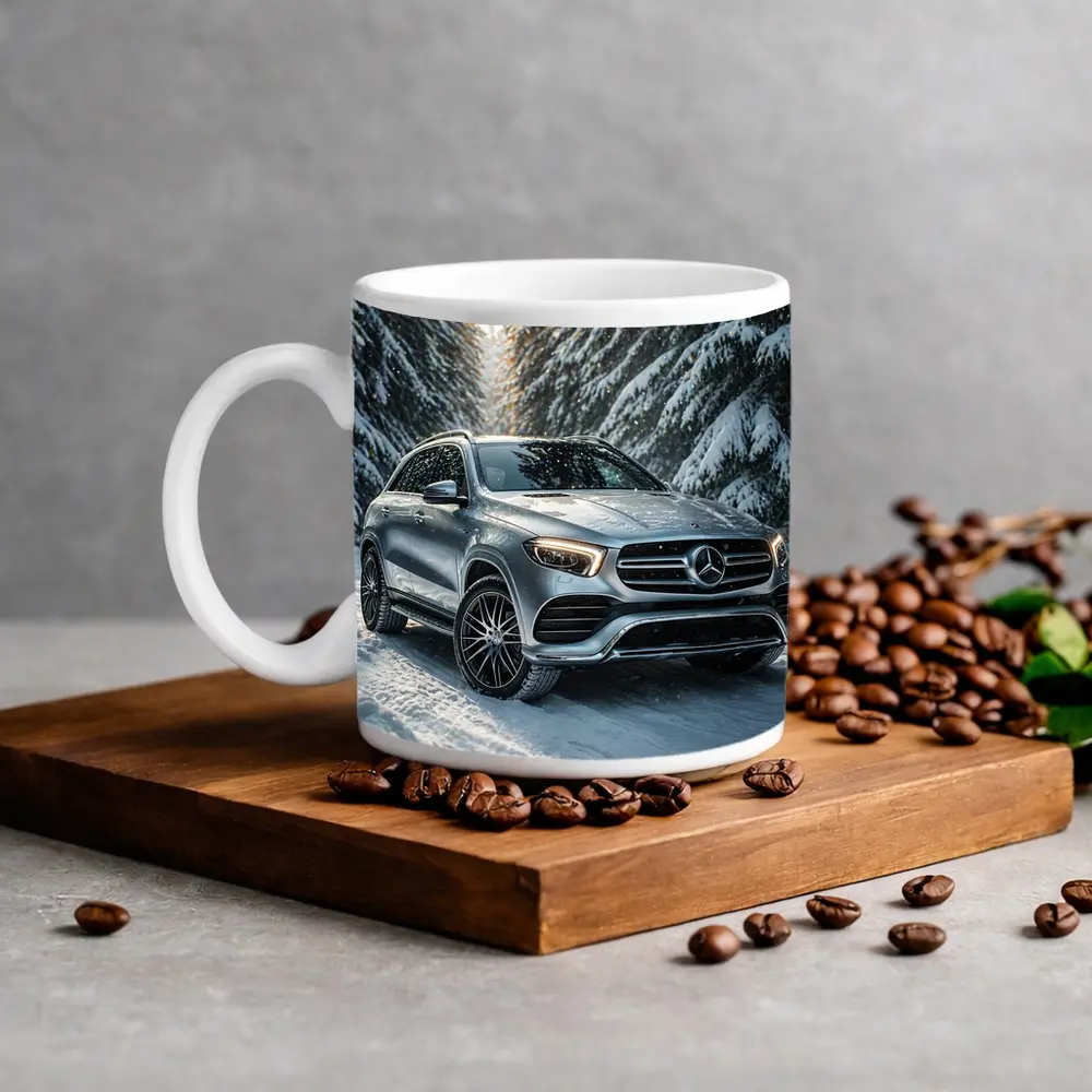 Mercedes Benz GLE Silver Snow Forest – Mugs